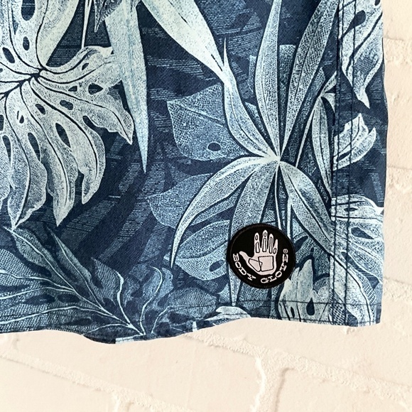 Body Glove Men’s Swim Trunk Blue Tropical Print Pool Beach Aloha Sz L - Picture 3 of 13